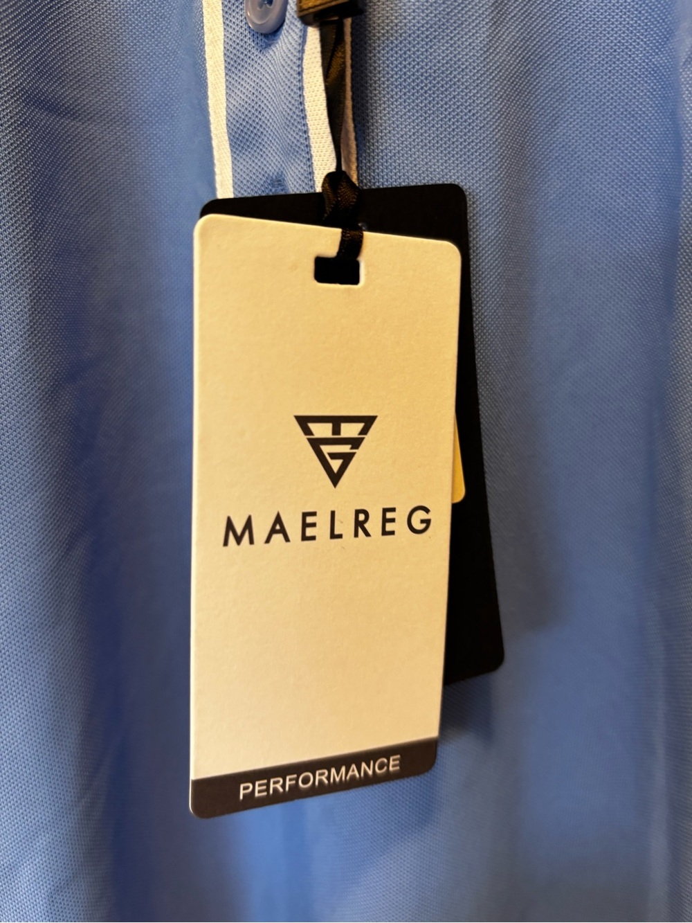 NWT Maelreg Women’s Polo Shirt Blue Performance Golf UPF 30 Size L - Picture 3 of 10